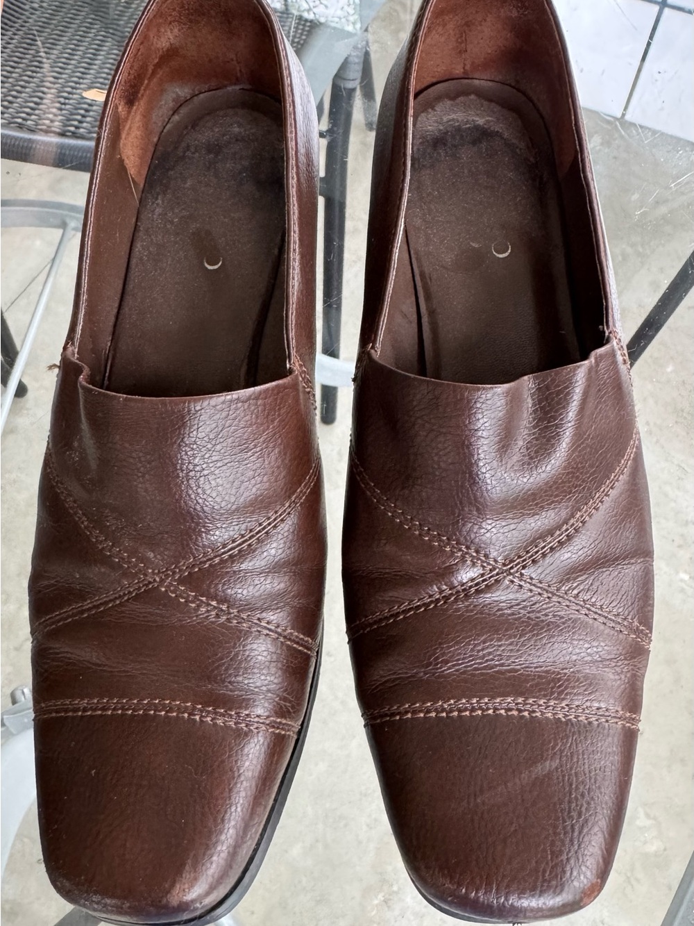 Women's Brown Leather Franco Sarto Pumps Size 9
